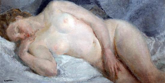 Ludo Marius Chauviac (1889-) Sleeping nude 21 x 38in.
